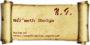 Németh Ibolya névjegykártya